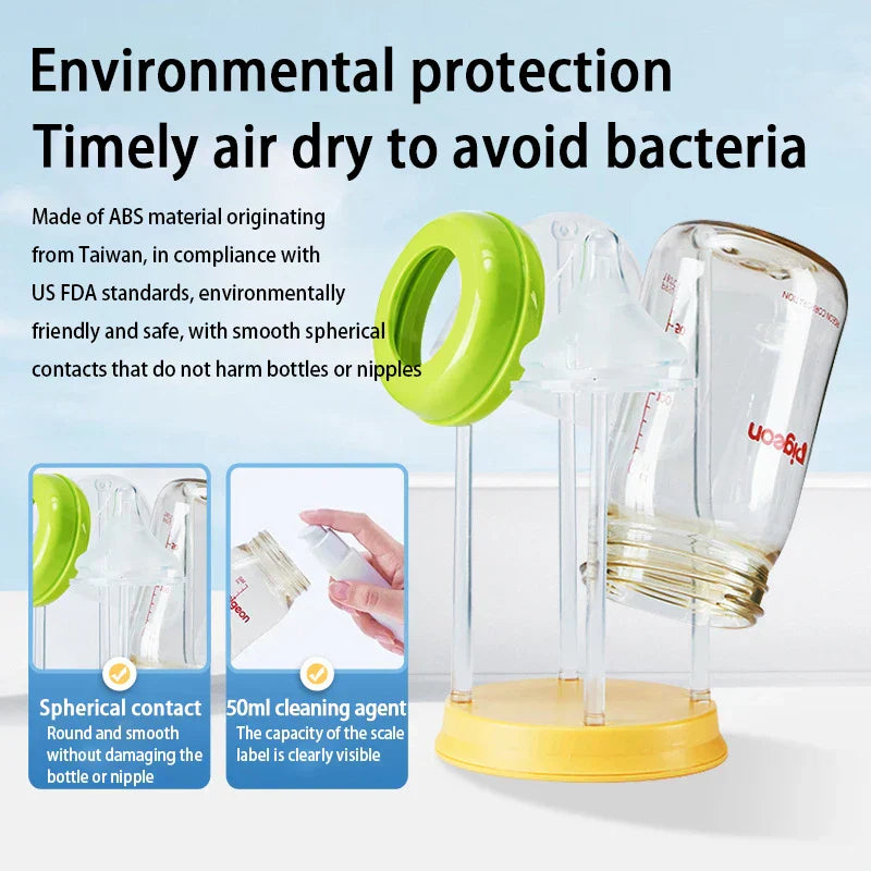 Frendorf | Babyflaschen-Reinigungsset – Praktische Bürste mit Zubehör für einfache Pflege unterwegs