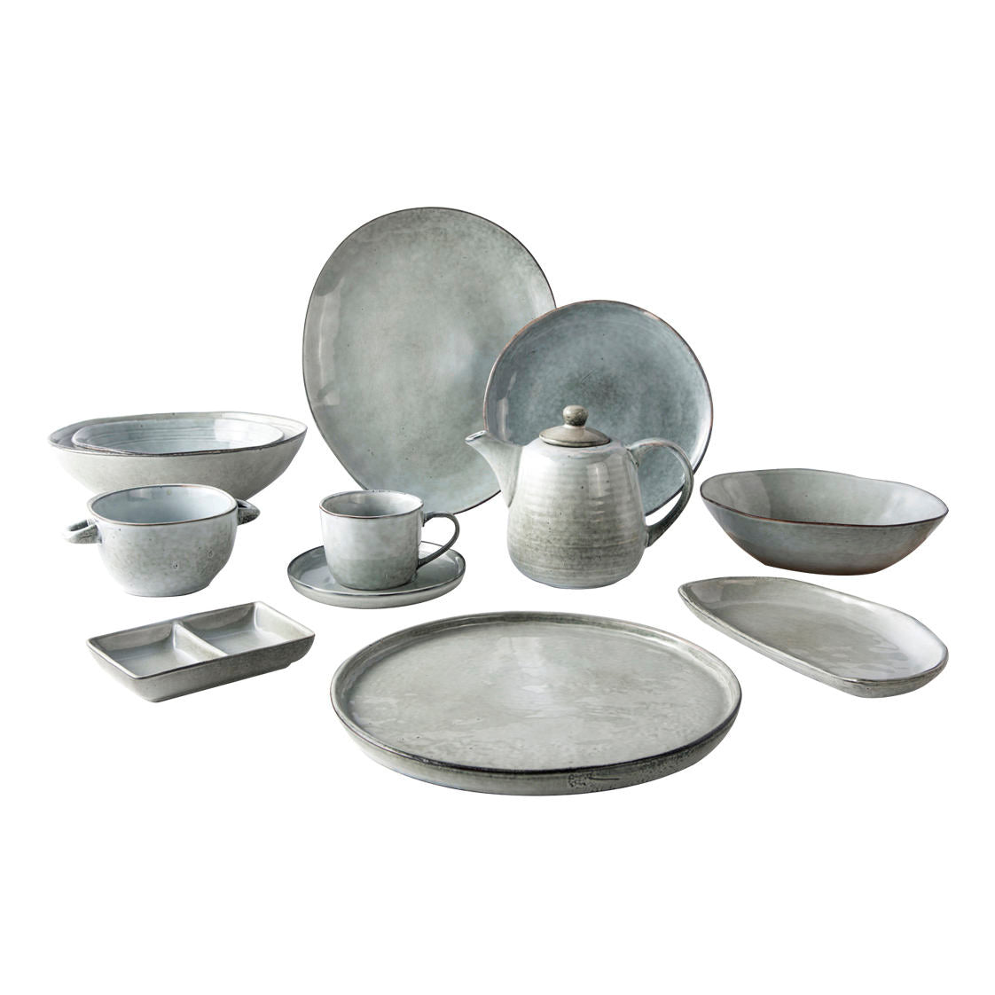 Frendorf | Klassische rustikale Tassen, 8,2x6,5cm, Set von 4 - Keramik, nachhaltig, ideal für den Einsatz in Hotels und Restaurants