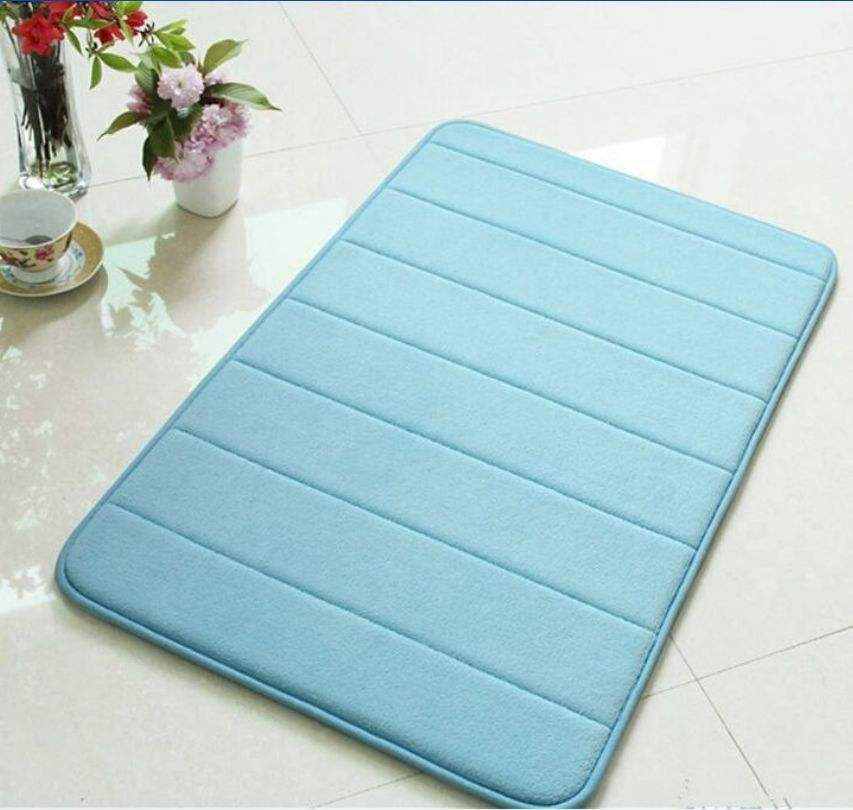 Frendorf | Memory Foam rutschfeste Badezimmermatte 60x90cm Blau