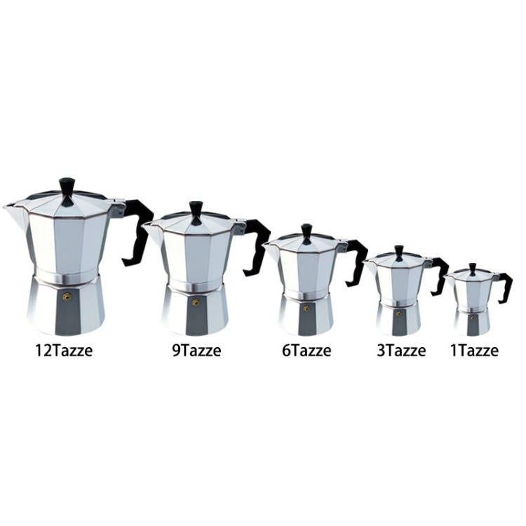Frendorf | Klassische italienische Espresso-Kanne für den Herd - 3 Tassen Moka Topf