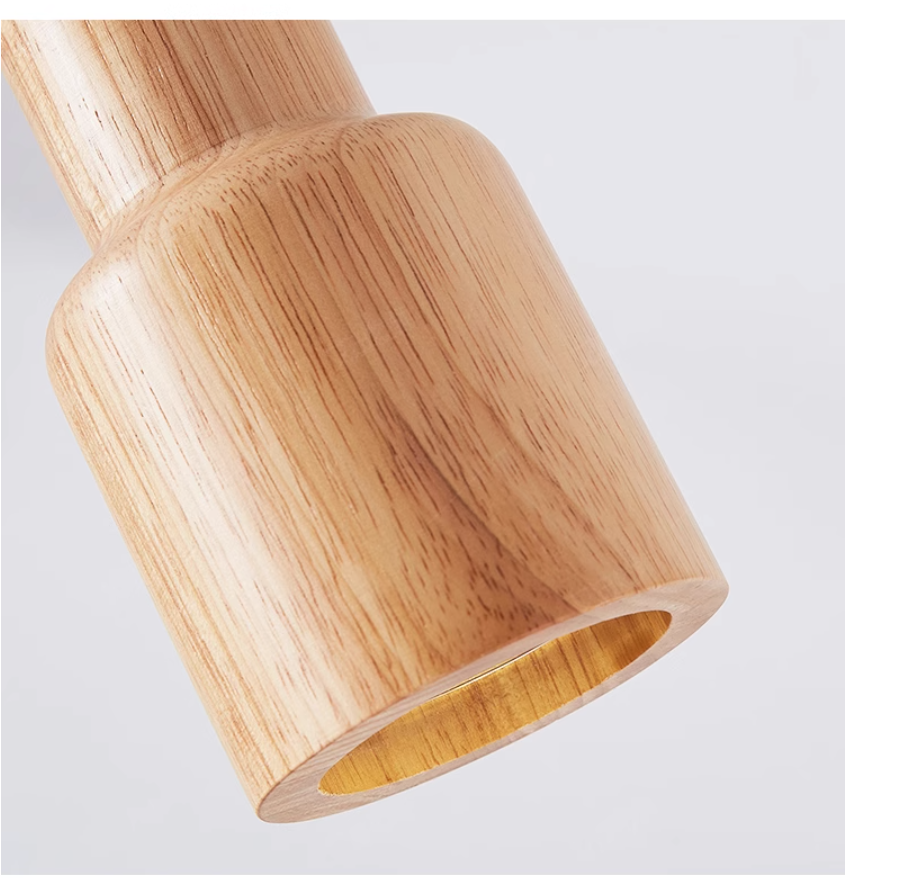 Skandinavische Holz Hängeleuchte – Minimalistisches Design für Wohnzimmer und Schlafzimmer | Natürlicher Holzlook