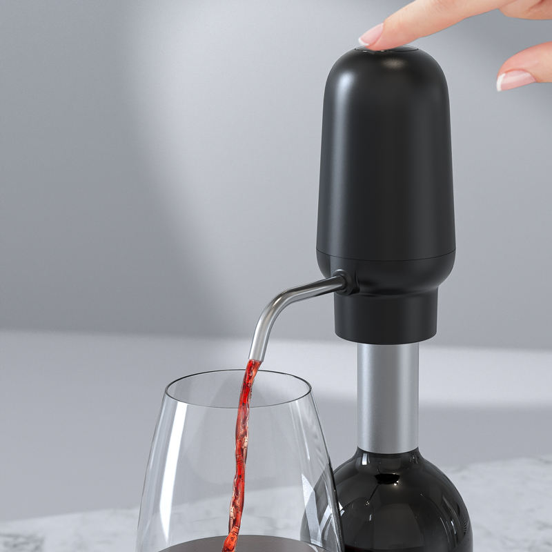 Frendorf | Portabler Ein-Tasten-Wein Dekanter Spender Usb Elektrischer Wein Luftzerstäuber Ausgießer