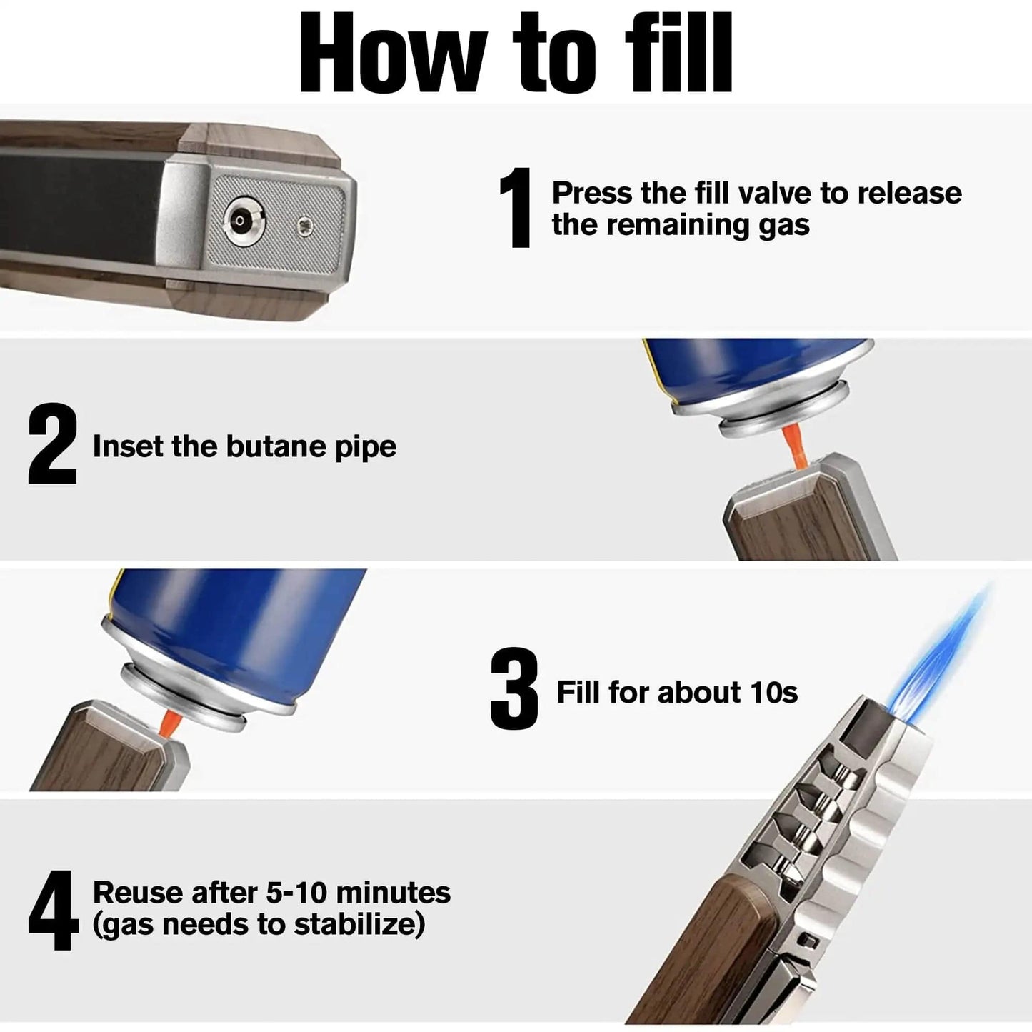 Frendorf | BlazePro | Fackel Blaue Flamme Jet Gasfeuerzeug