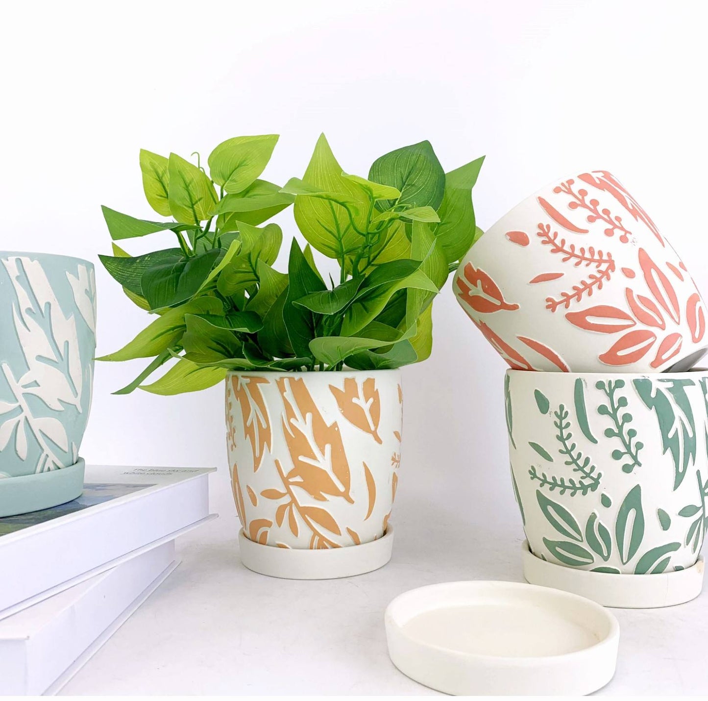 Frendorf | BLAUER KERAMIKPFLANZENTOPF MIT SAUCHE