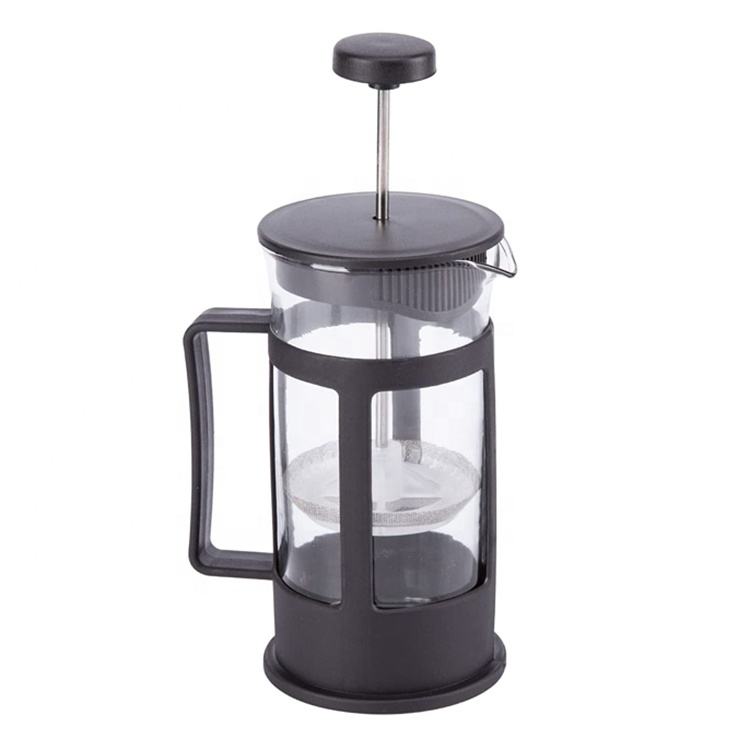 Frendorf | 350ml Schwarzes Plastikgehäuse Kaffeepresse Hochtemperaturwiderstand Glas Presse Kaffeekocher French Press
