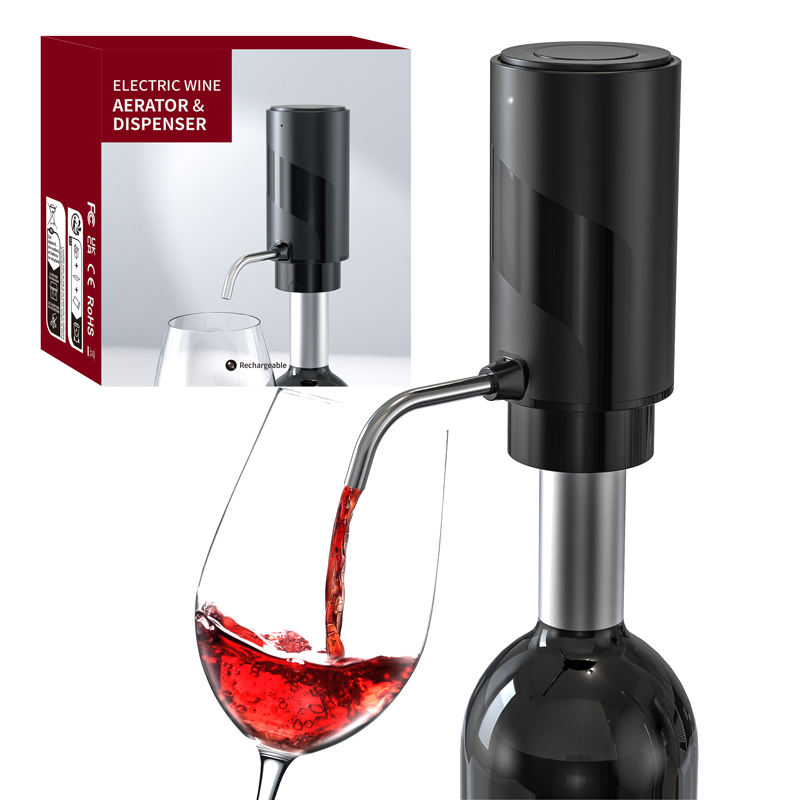 Frendorf | Portabler Ein-Tasten-Wein Dekanter Spender Usb Elektrischer Wein Luftzerstäuber Ausgießer