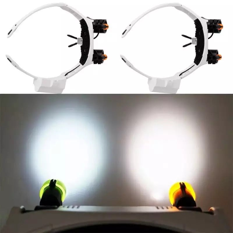 Frendorf | Juwelier Kopfband Vergrößerungsglas 8 Linse LED Licht Brille