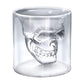 Frendorf | Handgefertigtes doppelwandiges Totenkopfglas - 250ml Halloween-Party-Geschirr, amerikanischer Stil