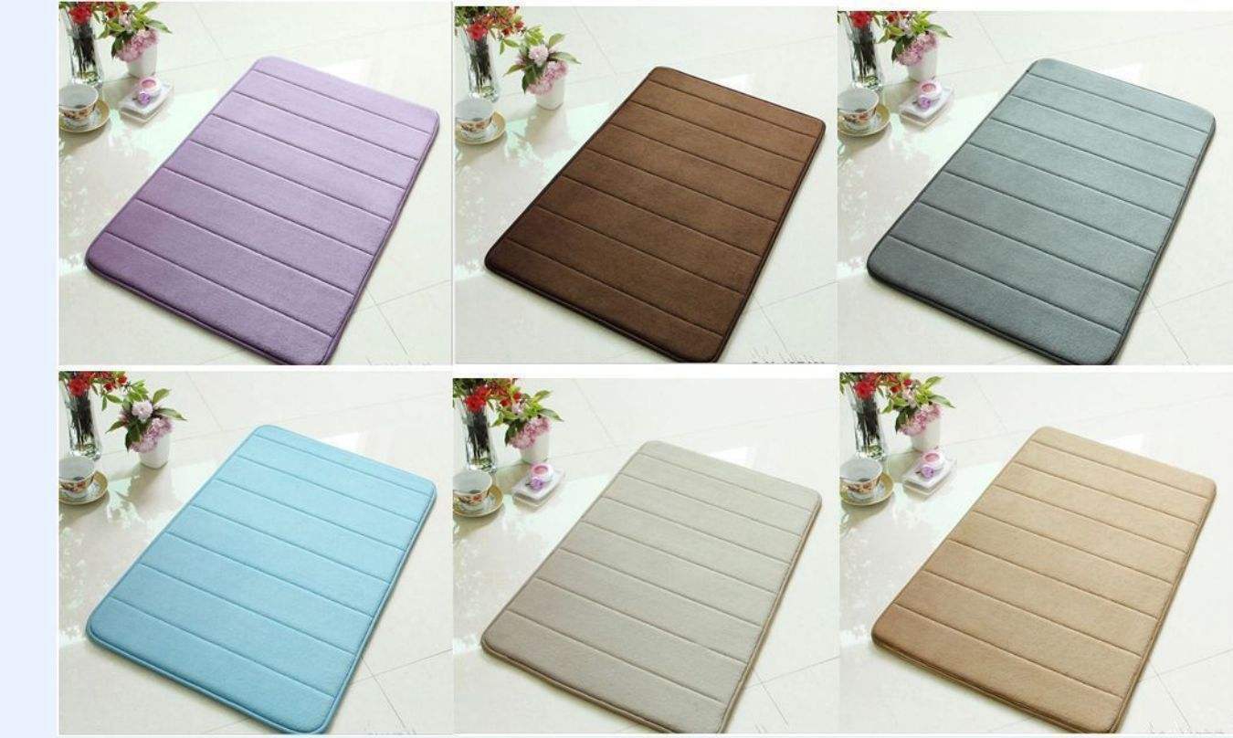 Frendorf | Memory Foam rutschfeste Badezimmermatte 60x90cm Blau