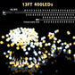Quntis 400 LED 13FT Cluster Weihnachtslichter Plug-in, Blau & Gelb Globe Weihnachtslicht Dekoration für Innen Außen Weihnachtsbaum Schlafzimmer Hochzeit Party (8 Funkelmodus, anschließbar, wasserdicht)