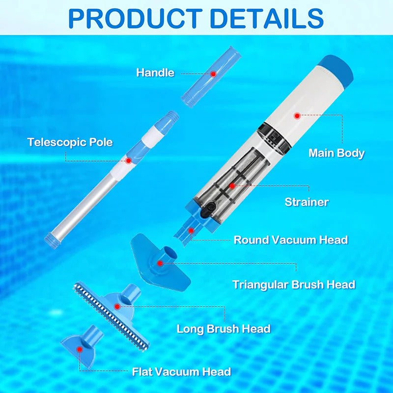 Frendorf | 3 in 1 kabelloser wiederaufladbarer Poolstaubsauger