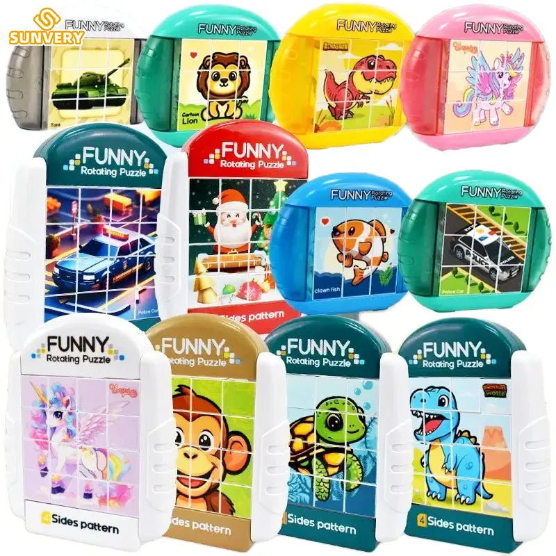 Frendorf | Endloser Puzzlespaß – Drehpuzzle für Kinder mit Tieren