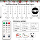 Quntis 138 LED 12-Stern Multicolor Weihnachtsvorhanglichter – Festliche Sternendekoration für Feiertags- und Weihnachtsdekoration