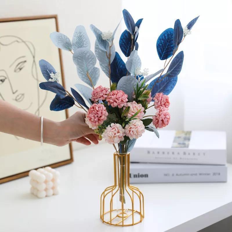 Frendorf | VaseTech Testrohr-Vase mit Metallständer | Modernes Design | Minimalistische Dekoration für Zuhause & Büro