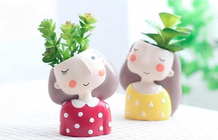 Frendorf | PlantJoy Keramik-Pflanztopf | Fröhliches Design | Handbemalt | Perfekt für Zimmerpflanzen