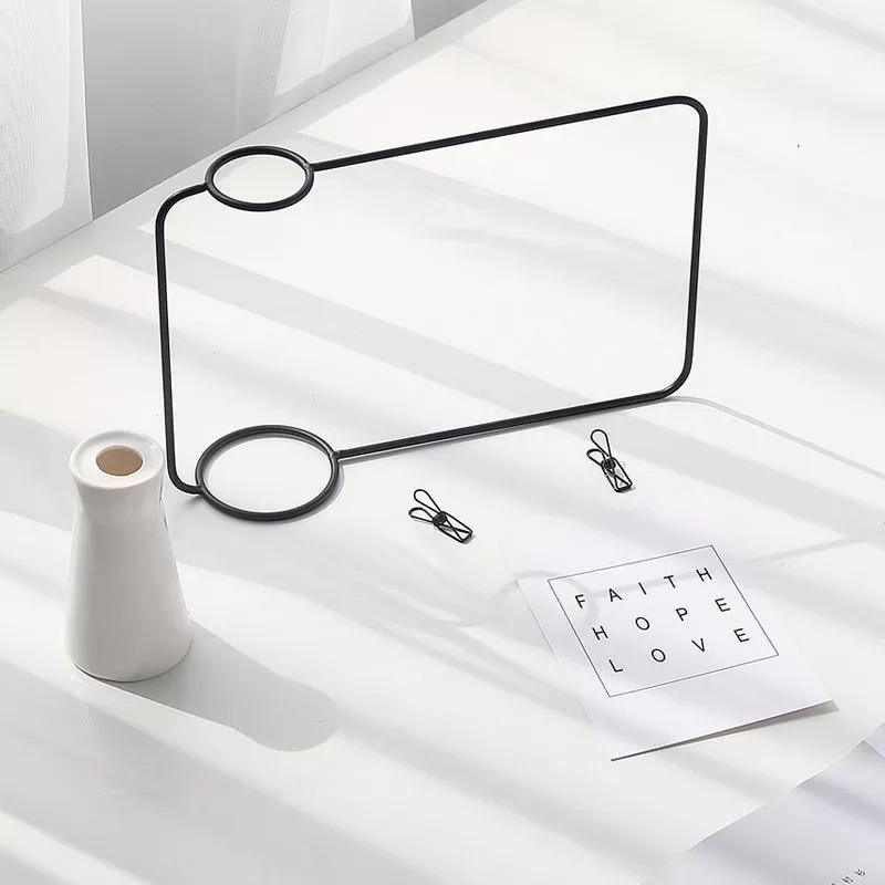 Frendorf | FrameVase - Metall Bilderrahmen mit Keramikvase und Clips | Dekorative Fotoanzeige | Moderne Wohndeko