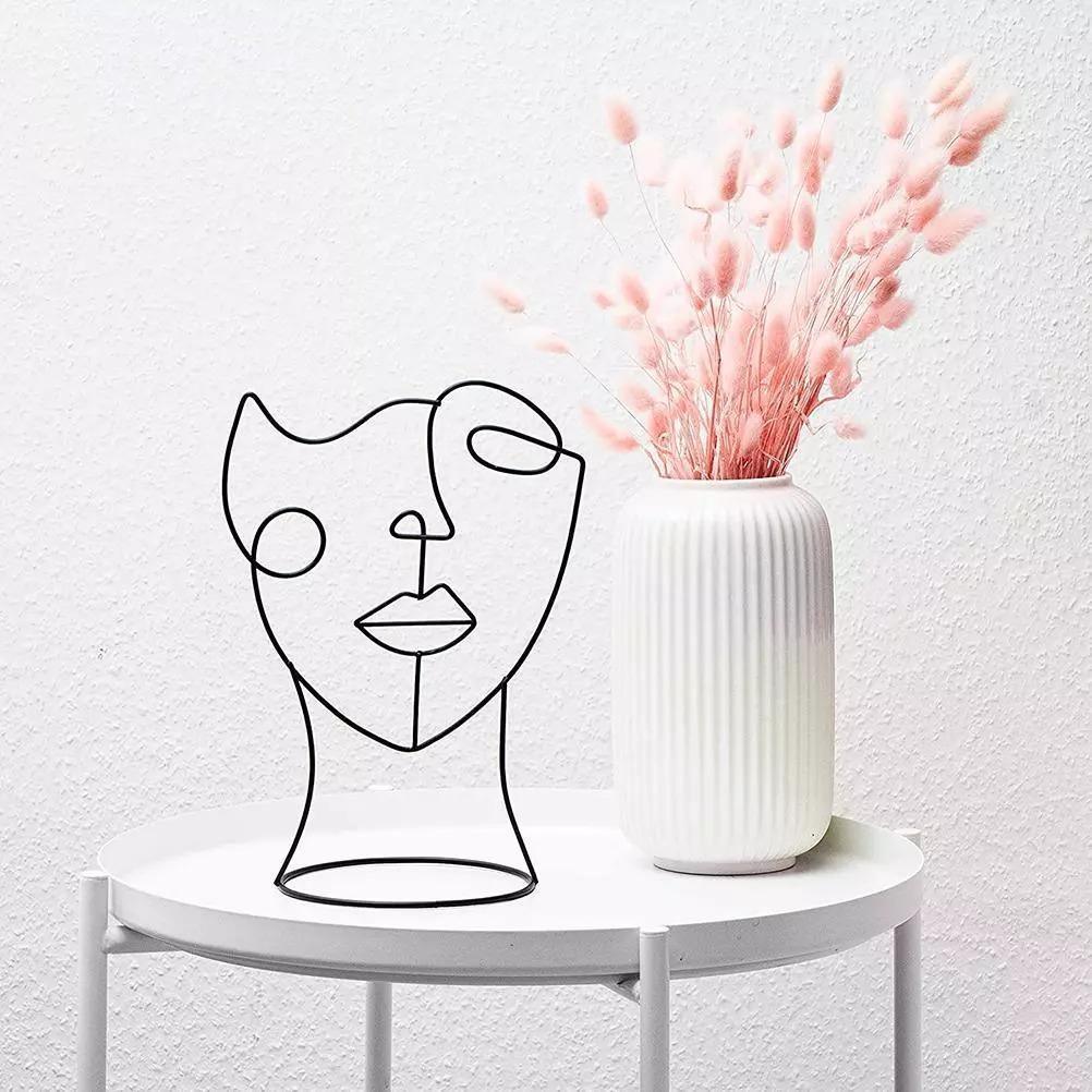 Frendorf | ArtLine Eisen Silhouette Deko | Zeitgenössische Kunst für Ihr Zuhause | Abstrakte Eleganz