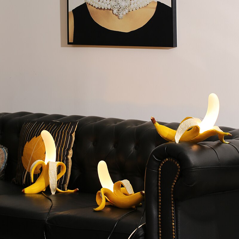 Frendorf | GoldenGlow Art Deco Tischlampe | Banane Design | Modern & Stilvoll | Elegante Beleuchtung