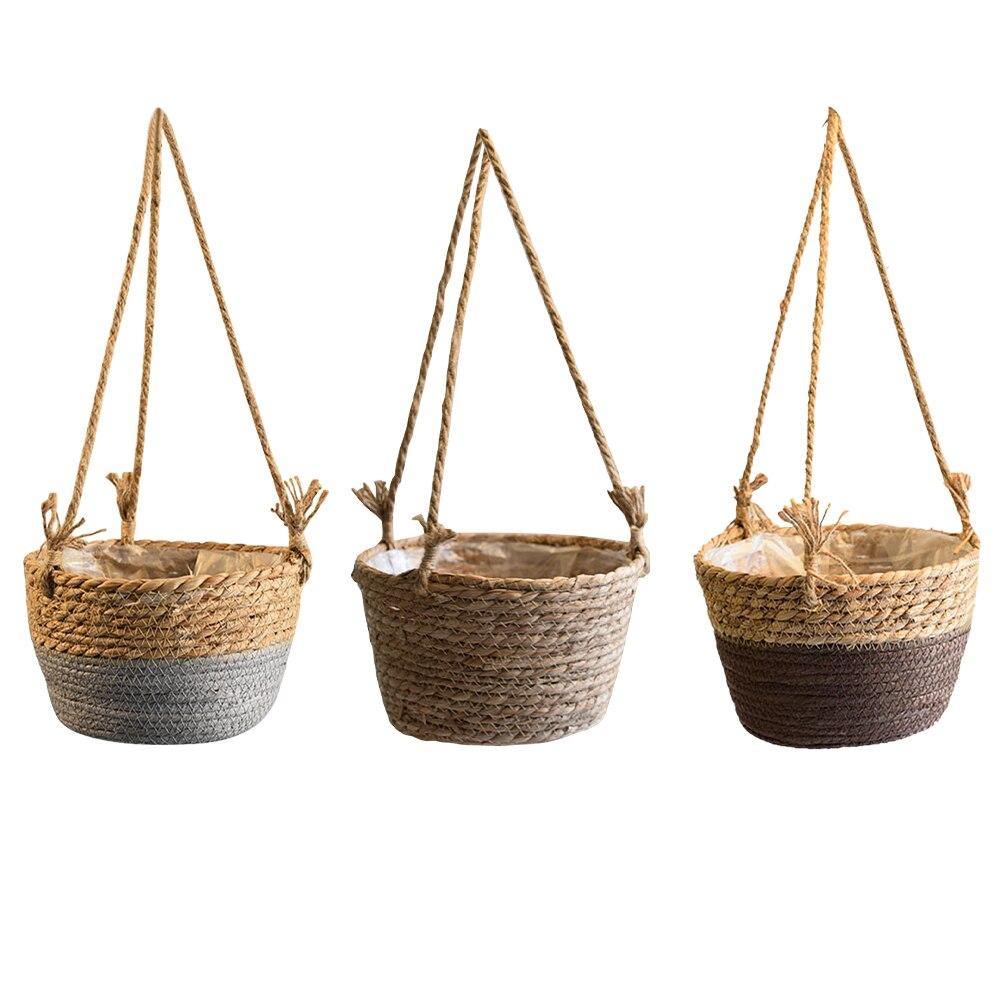 Frendorf | JuteNest Hängender Jutekorb für Pflanzen | Handgewebt | Boho-Stil | Ideal für Innen & Außen