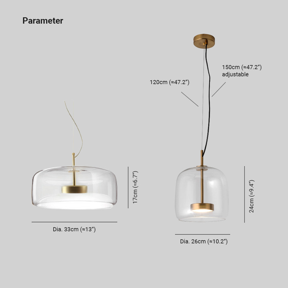 Frendorf | AmberGlow LED Pendelleuchte | Retro Metall & Glas | Elegante Raumbeleuchtung