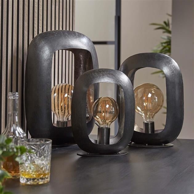Frendorf | EleganceLight Tischlampe Schwarz-Nickel | Modernes Design | Stimmungsvolle Beleuchtung für Wohn- & Schlafzimmer
