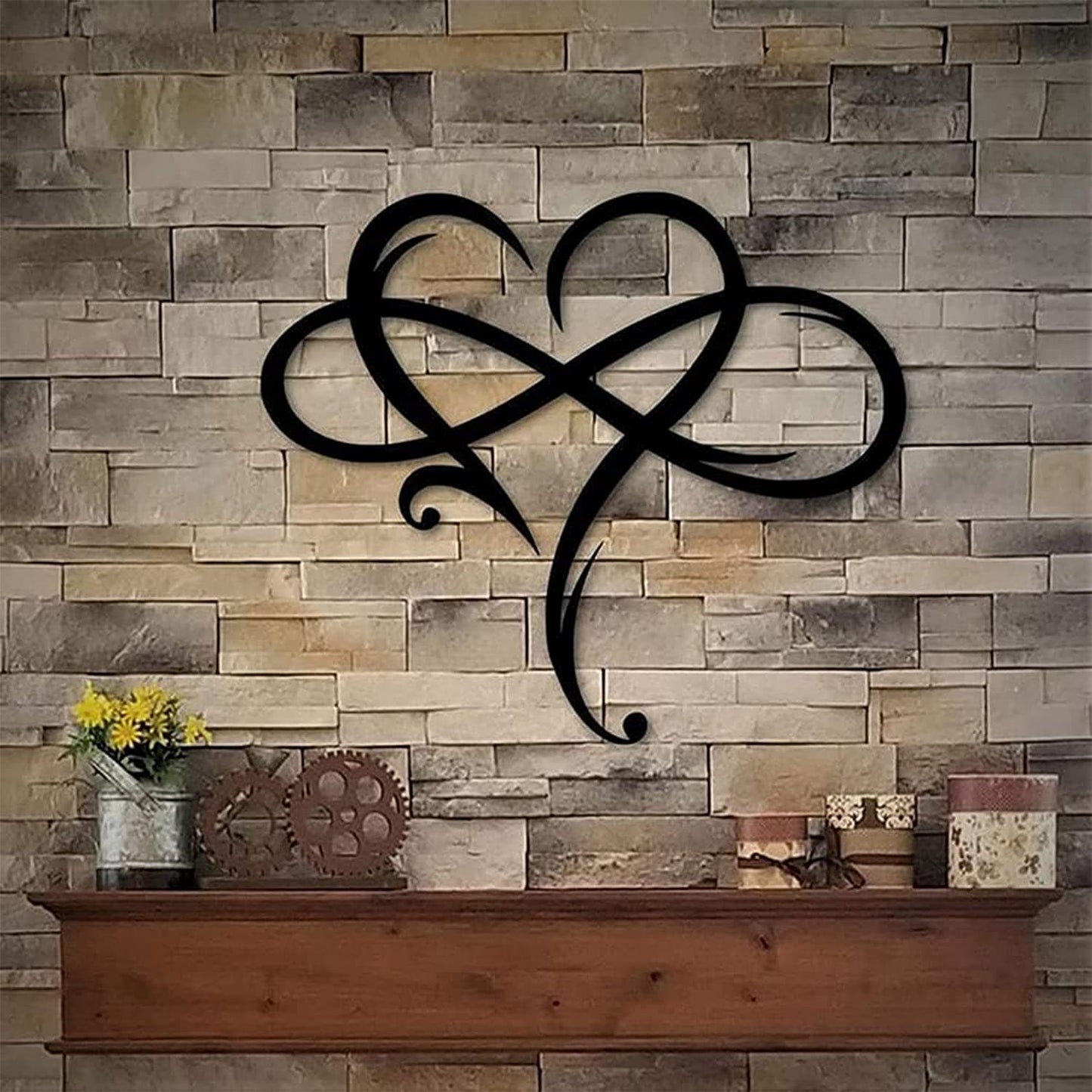 Frendorf | Unendlichkeitsherz Wanddeko | Symbol der ewigen Liebe