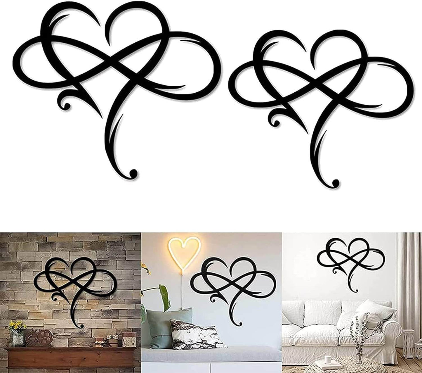 Frendorf | Unendlichkeitsherz Wanddeko | Symbol der ewigen Liebe