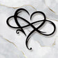Frendorf | Unendlichkeitsherz Wanddeko | Symbol der ewigen Liebe