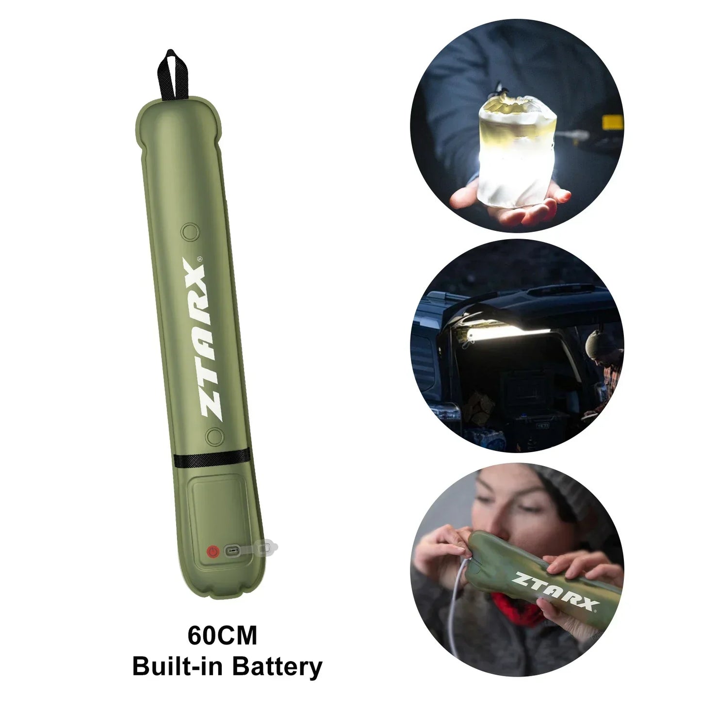 Frendorf | Aufblasbares Solar-LED-Rohrlicht - LumiGlow Pro