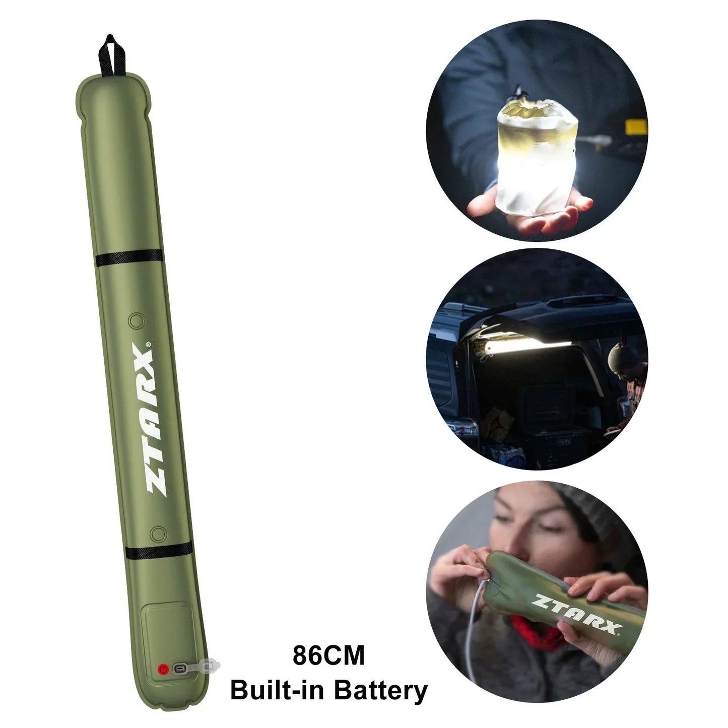 Frendorf | Aufblasbares Solar-LED-Rohrlicht - LumiGlow Pro