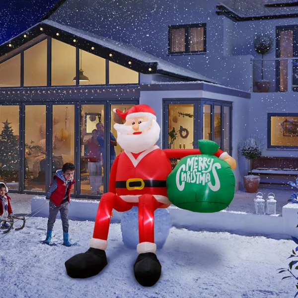 Frendorf | Riesen 8FT LED Kletternder Santa Aufblasbar – Premium Weihnachtsdekoration für den Außenbereich