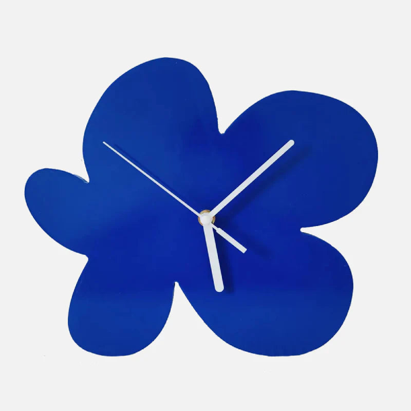 Klein Blaue Geometrische Wanduhr