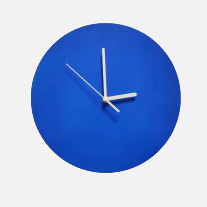 Klein Blaue Geometrische Wanduhr