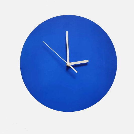 Klein Blaue Geometrische Wanduhr