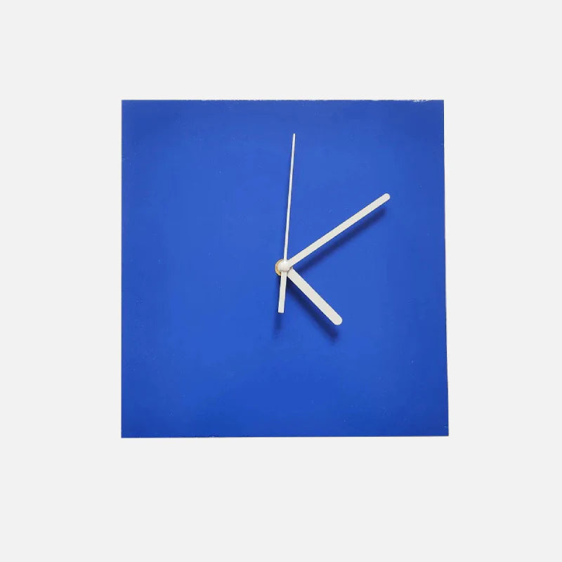 Klein Blaue Geometrische Wanduhr