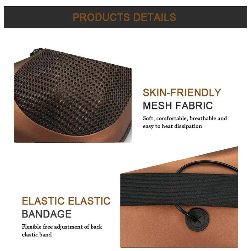 Frendorf | Beheiztes Nacken- und Rückenmassagekissen | Muskelentspannung & Schmerzlinderung