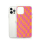 Checkerboard-Lila Orange iPhone Hülle