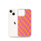 Checkerboard-Lila Orange iPhone Hülle