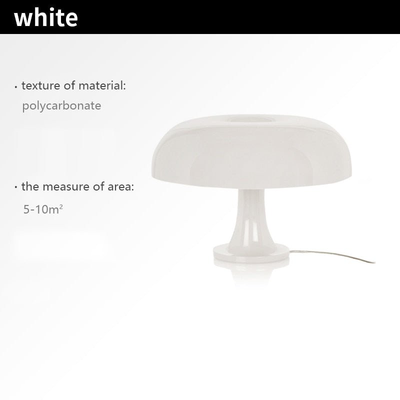 LED-Tischlampe in Pilzform im italienischen Designerstil