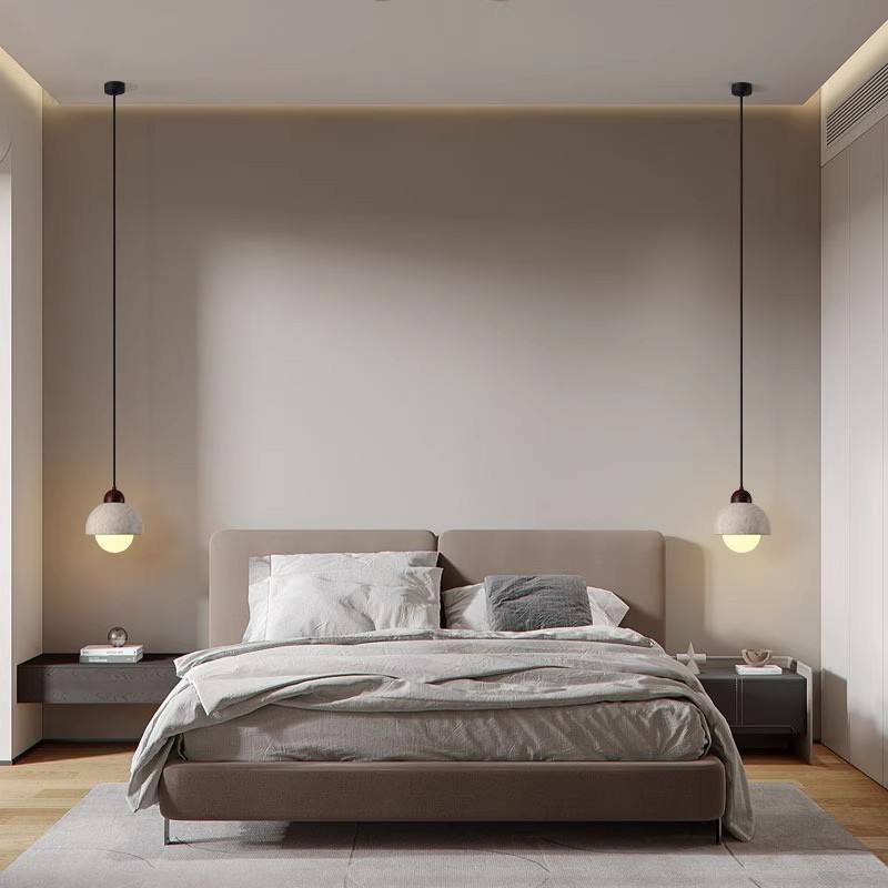 Frendorf | Marbello Naturmarmor Pendelleuchte | Elegante Hängeleuchte | Beleuchtung für modernes Wohnen