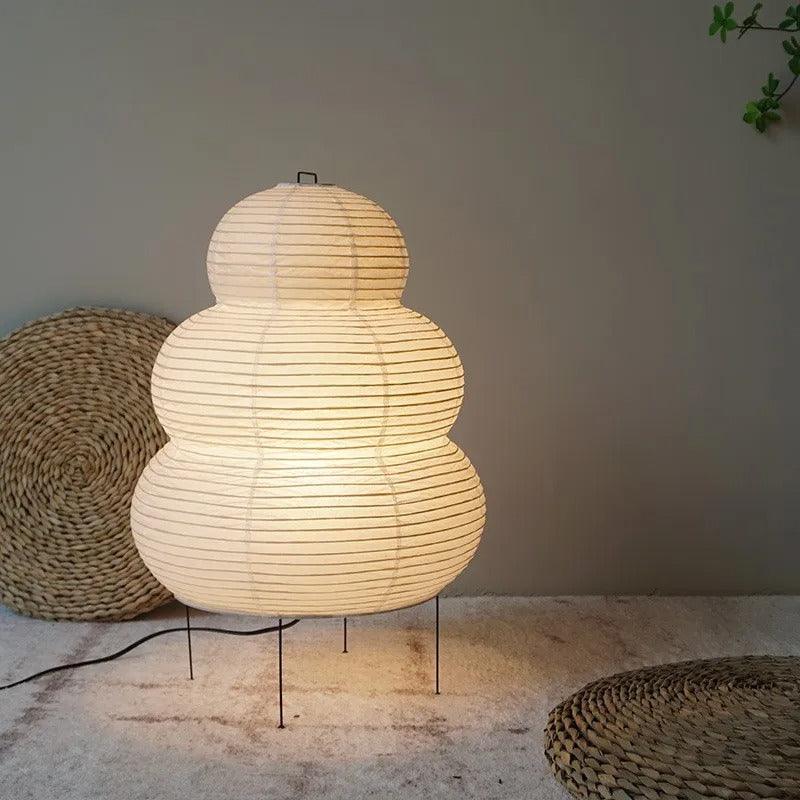 Japanische Schneemann Tischlampe | Papier