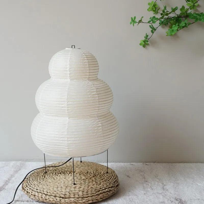 Japanische Schneemann Tischlampe | Papier
