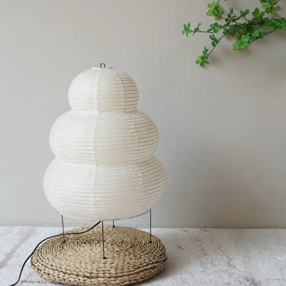 Japanische Schneemann Tischlampe | Papier