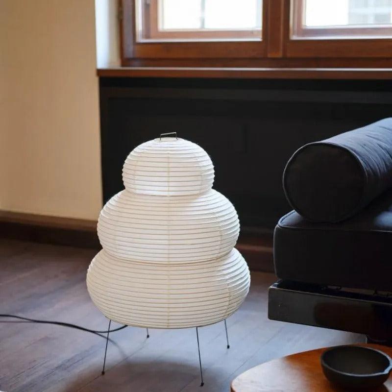 Japanische Schneemann Tischlampe | Papier