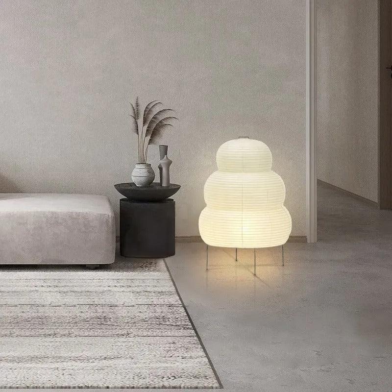 Japanische Schneemann Tischlampe | Papier