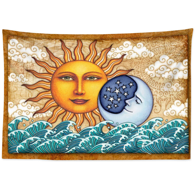 Frendorf | Antike Sonne und Mond große Wandteppich