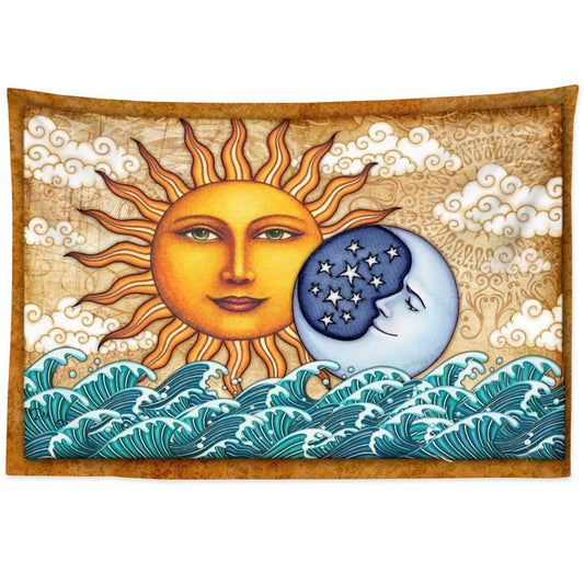 Frendorf | Antike Sonne und Mond große Wandteppich