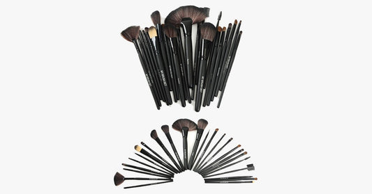 Frendorf | 24-teiliges Jet Black Make-Up-Pinselset