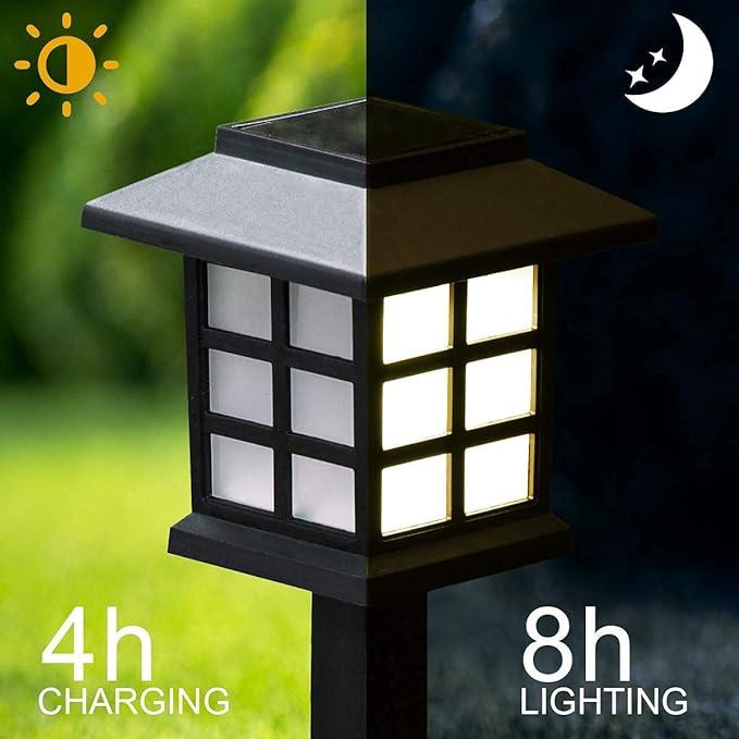 LED Solar Außen Gartenlichter - Wasserdichte Weglichter für Garten, Hof, Terrasse