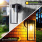 Solar-Wandleuchten Solarbetriebene Decklichter, Automatisches Ein/Aus Wasserdichte Solar-Außenlichter Wandmontage Solar-Dekorationslichter für Wandzaun Patio-Pfosten Garten Veranda
